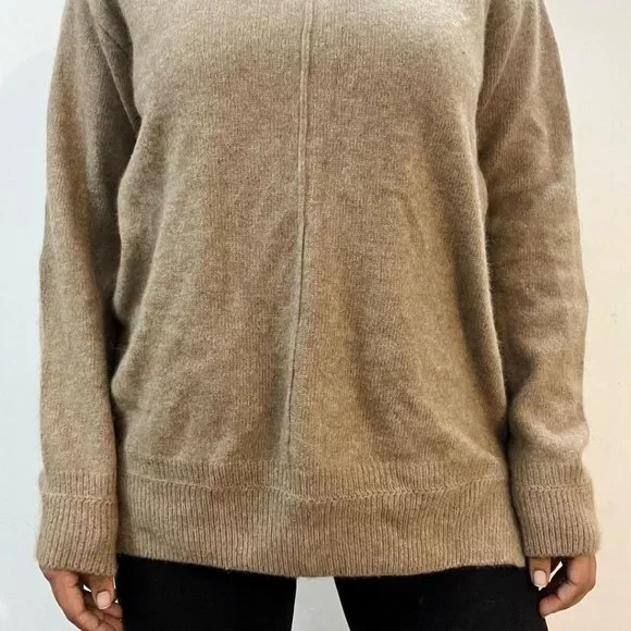 Light Brown Drop Shoulder Pullover - Picture 5 of 6